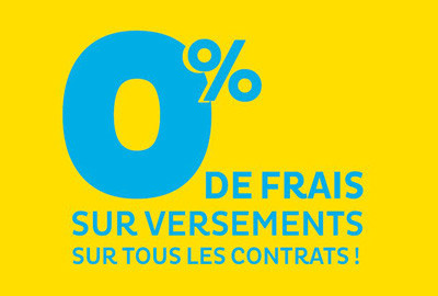 0% frais sur versements